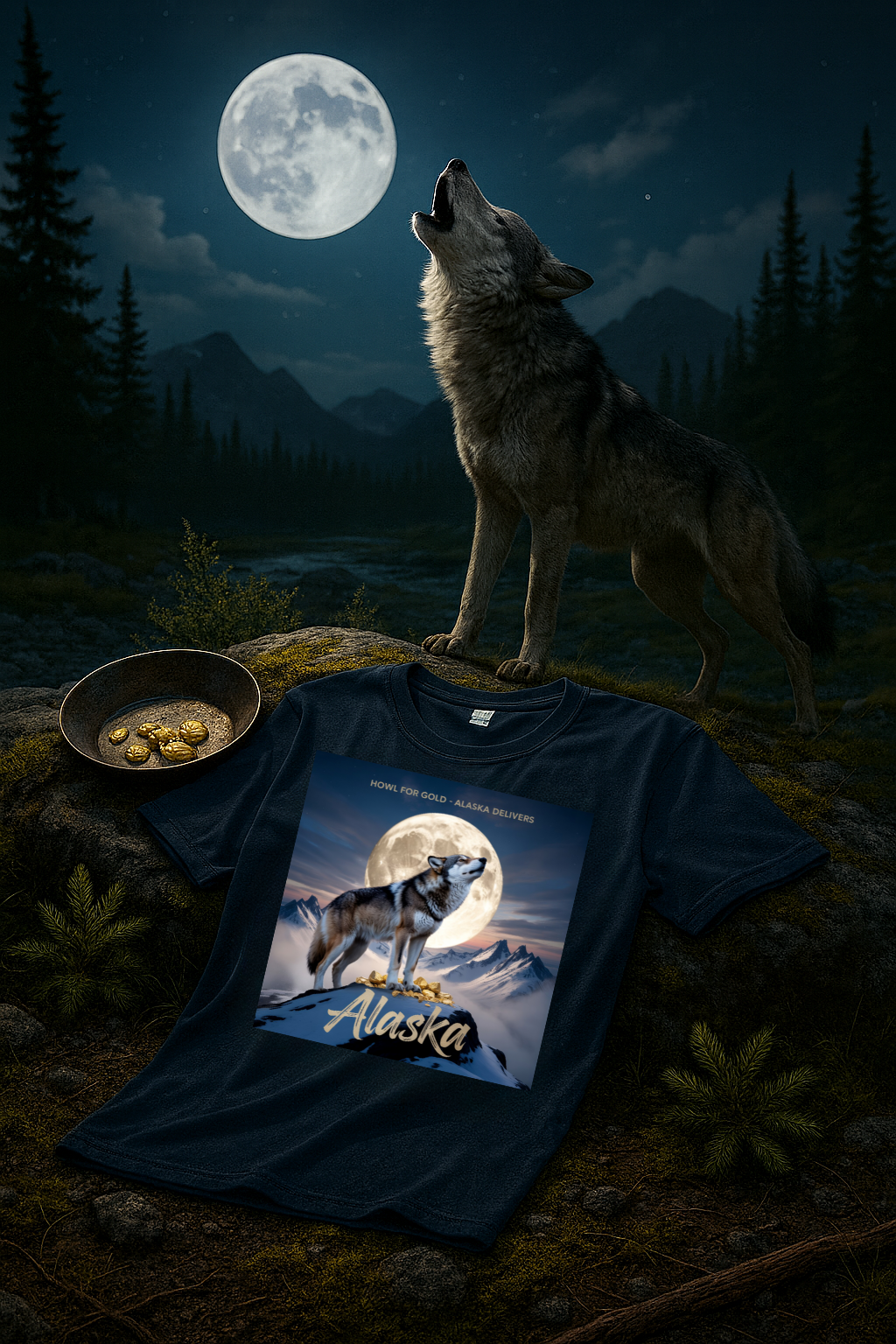 Howl for Gold, Alaska Delivers T-Shirt