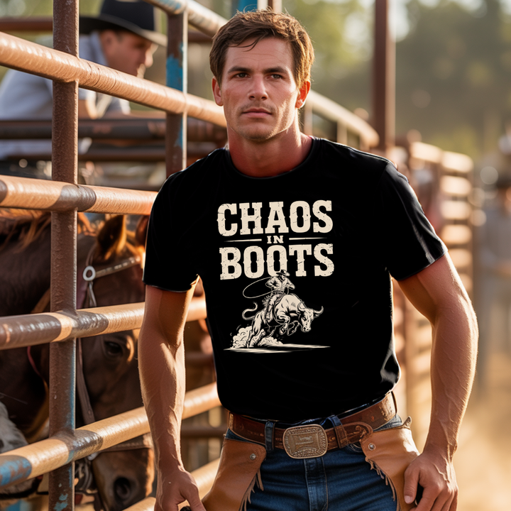Chaos in Boots - Raging Bull T-Shirt