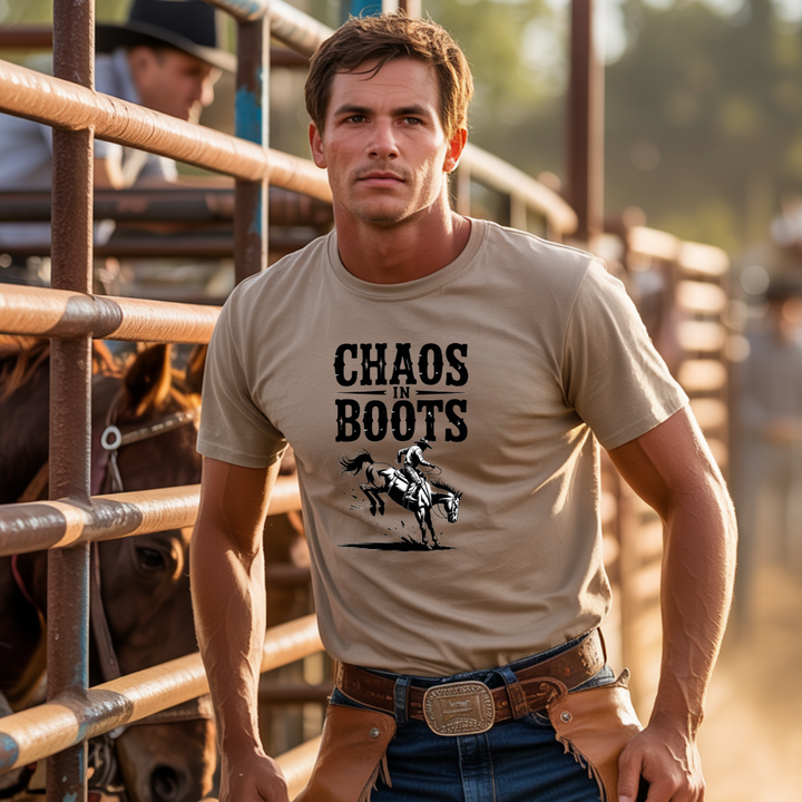 Chaos in Boots - Bronc T-Shirt