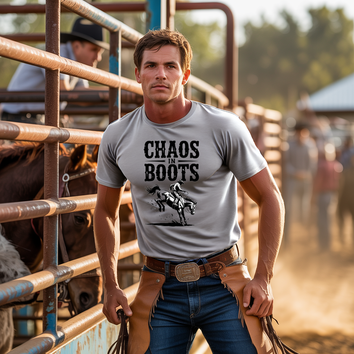 Chaos in Boots - Bronc T-Shirt