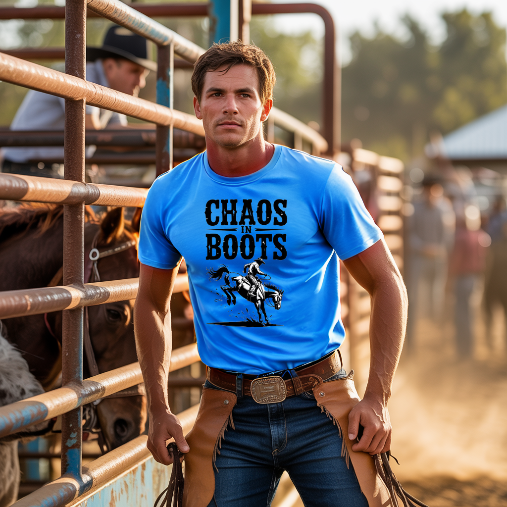 Chaos in Boots - Bronc T-Shirt