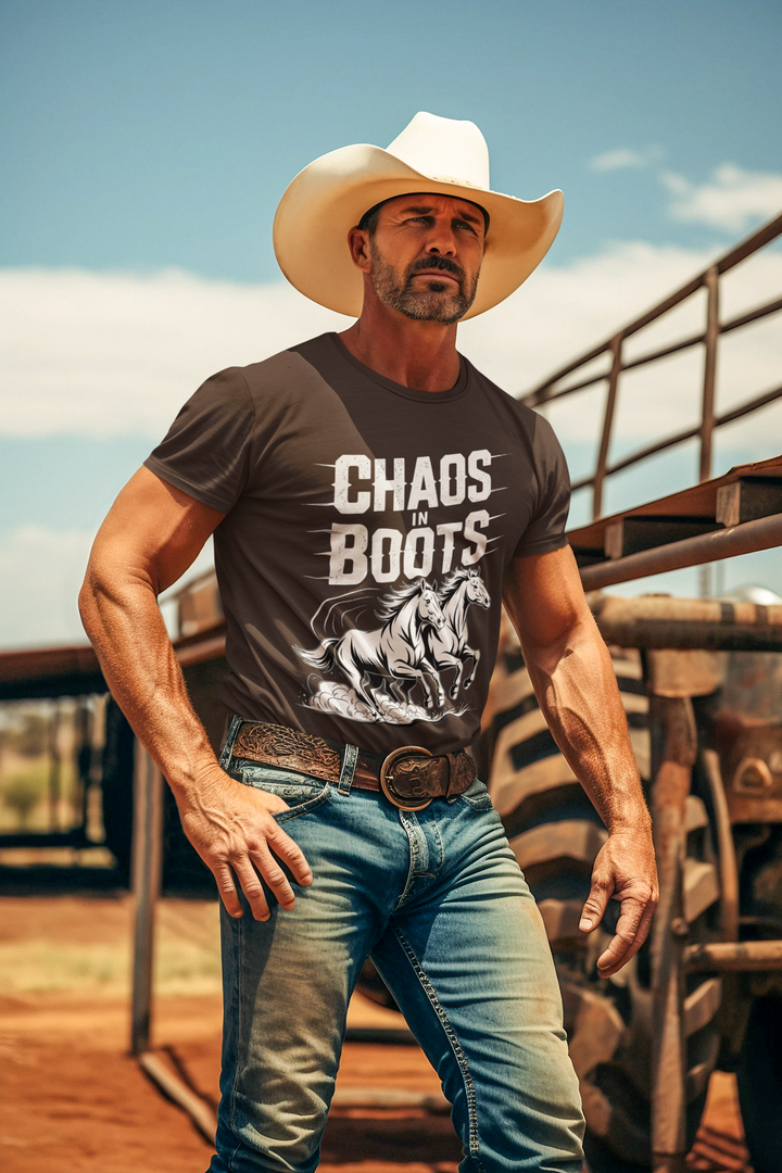 Chaos in Boots - Dual Horses T-Shirt