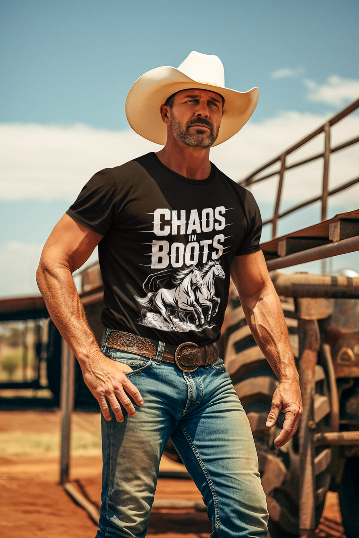 Chaos in Boots - Dual Horses T-Shirt