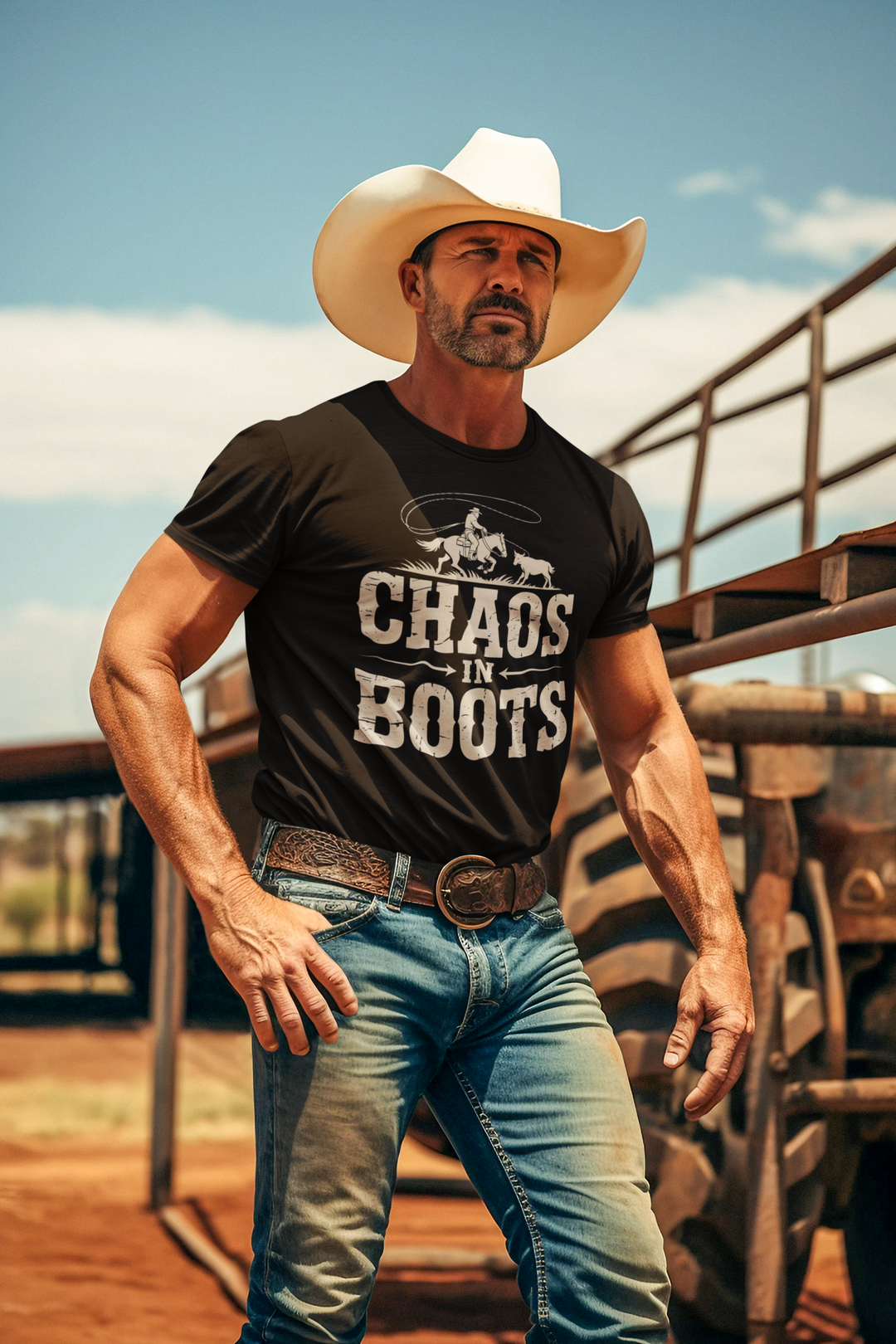 Roping Chaos in Boots T-Shirt
