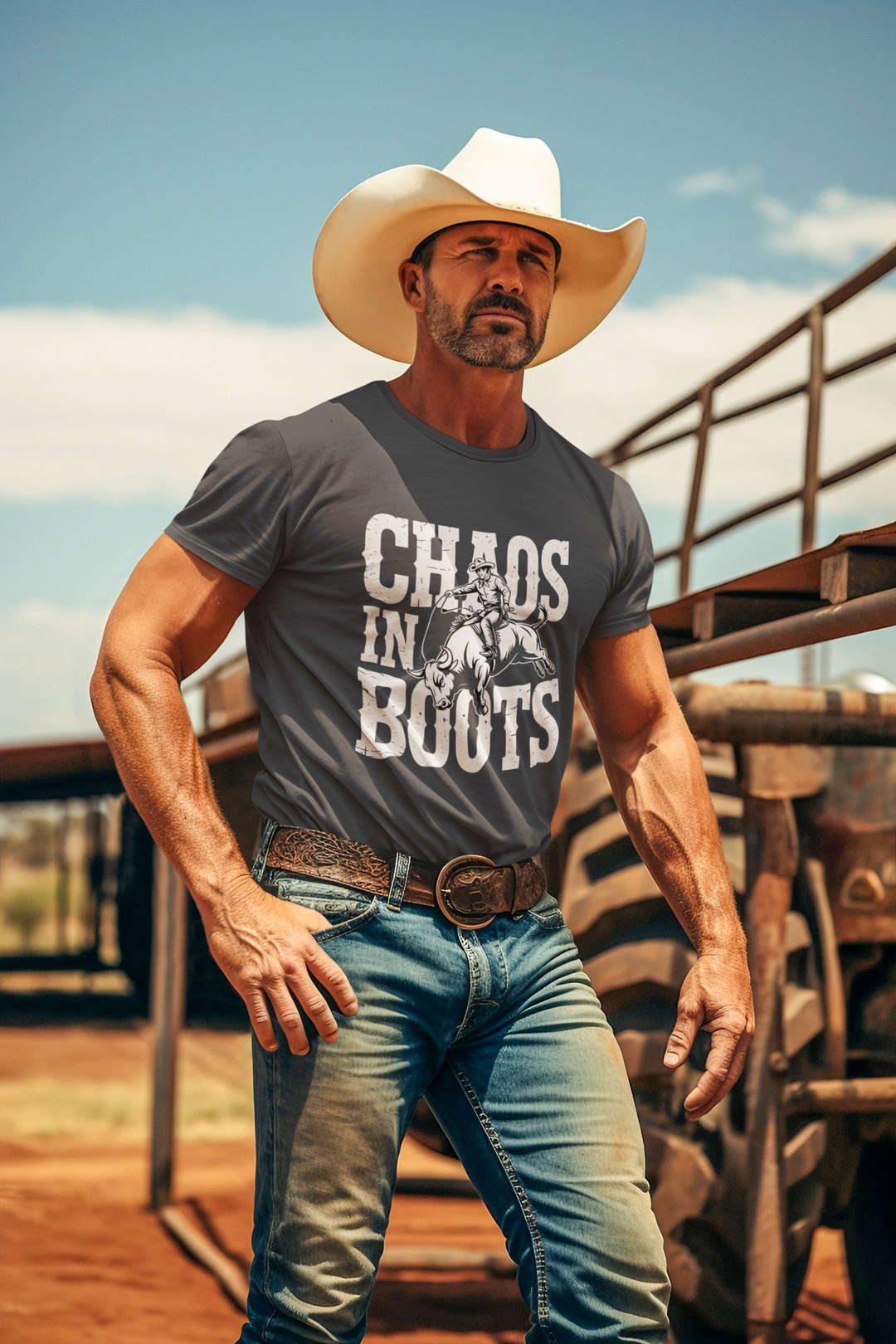Bullrider Chaos in Boots T-Shirt