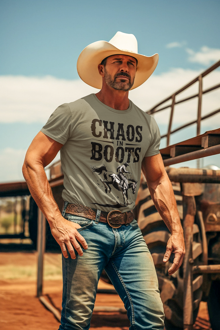 Chaos in Boots - Bronc T-Shirt
