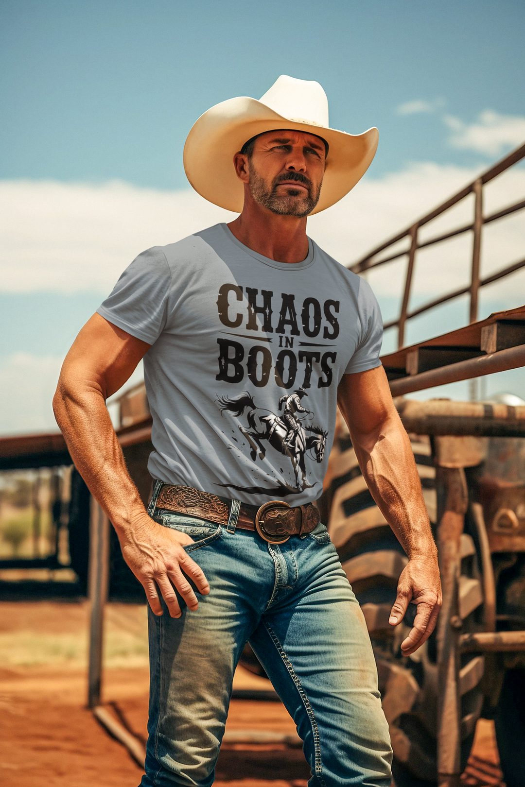 Chaos in Boots - Bronc T-Shirt