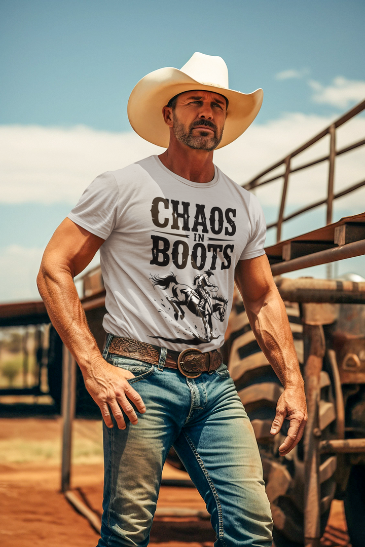 Chaos in Boots - Bronc T-Shirt