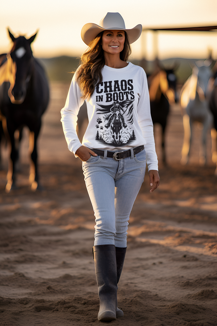 Chaos in Boots Frontier Freedom Rider Sweatshirt