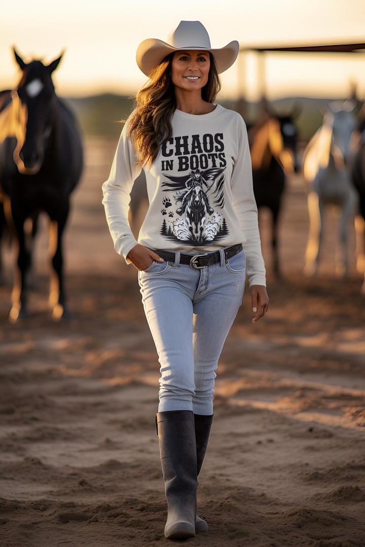 Chaos in Boots Frontier Freedom Rider Sweatshirt