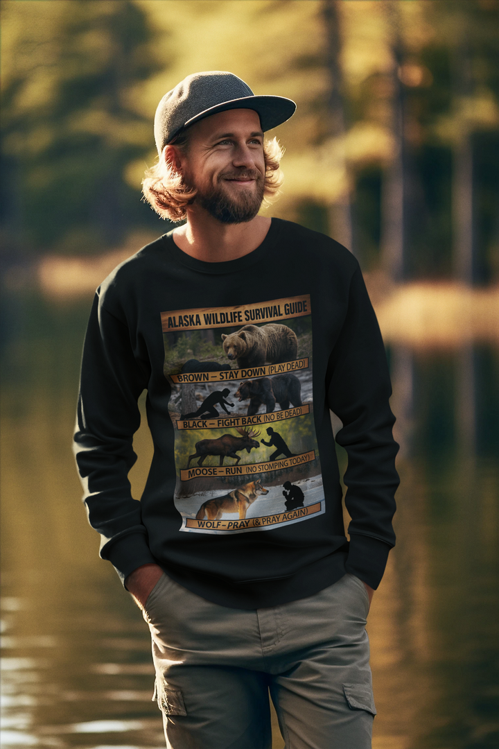 Alaskan Wildlife Survival Guide Long Sleeve Tee