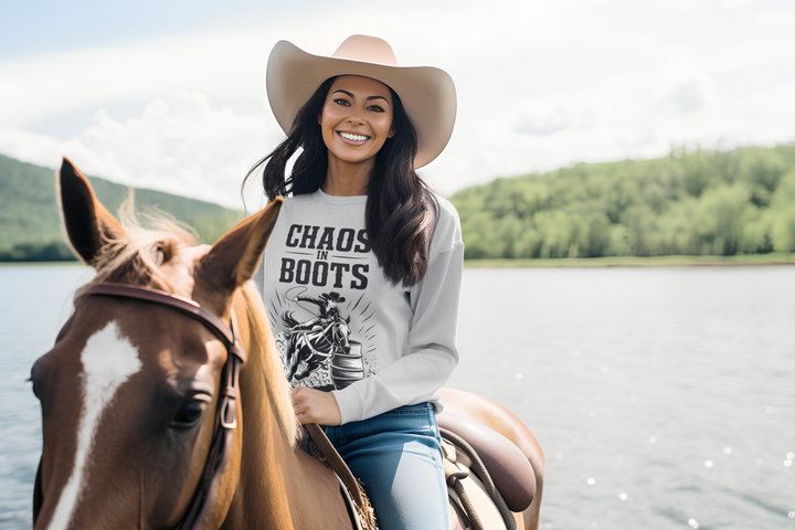 Chaos in Boots Barrel Queen #2 Crewneck Sweatshirt