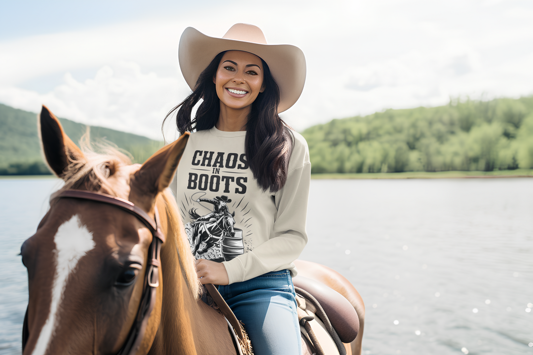 Chaos in Boots Barrel Queen #2 Crewneck Sweatshirt