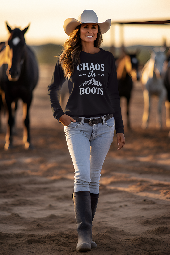 Chaos In Boots Crewneck Sweatshirt