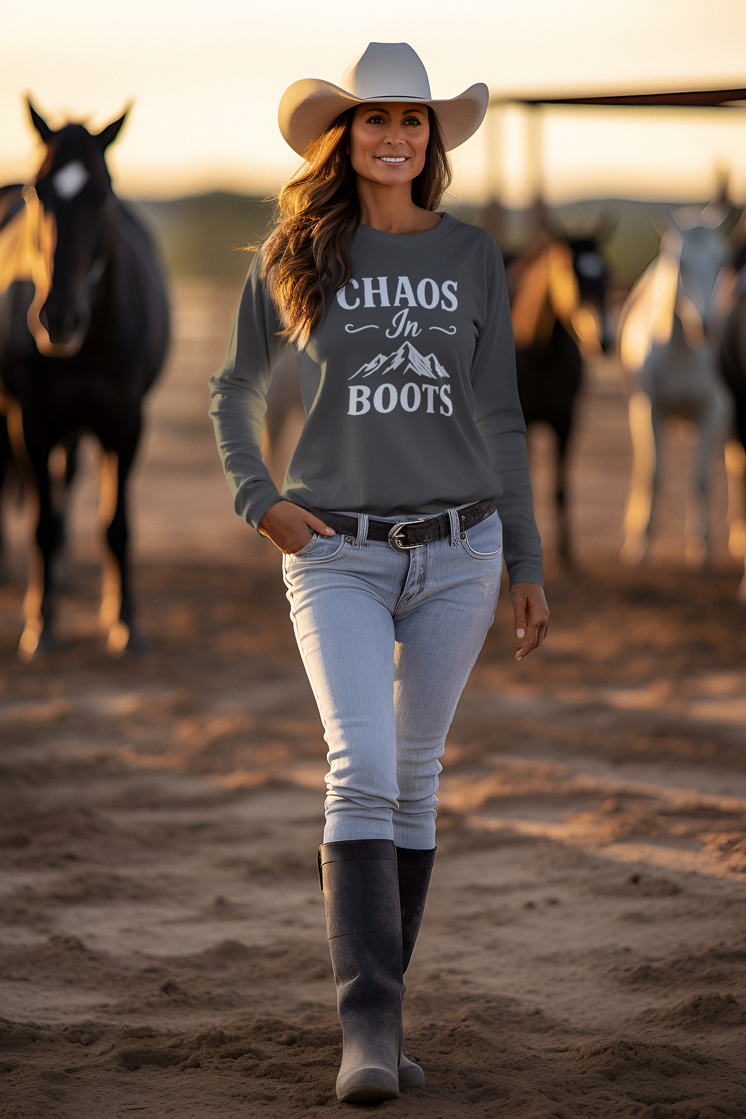 Chaos In Boots Crewneck Sweatshirt