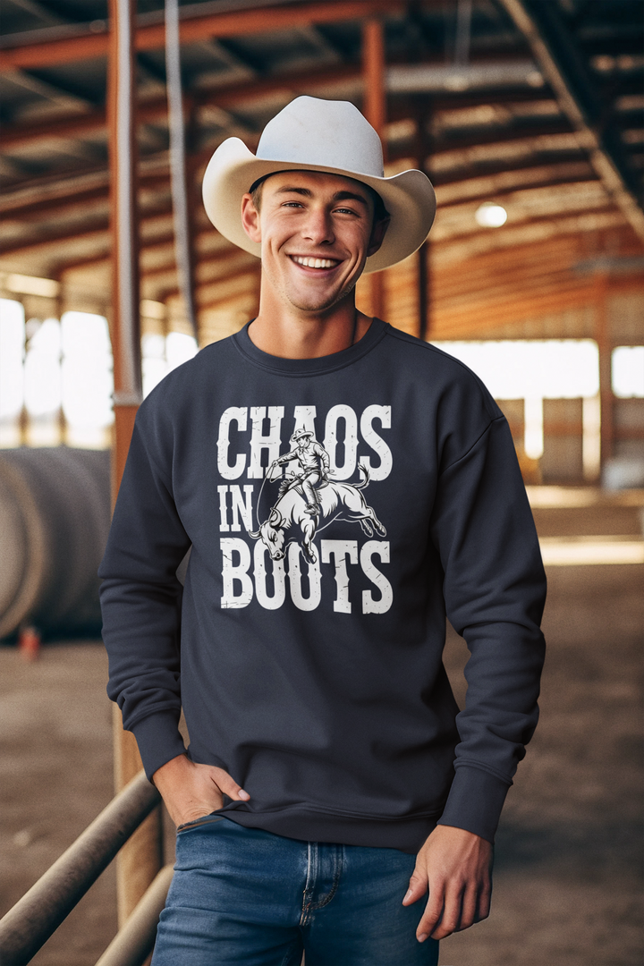Chaos In Boots Bullrider Crewneck Sweatshirt