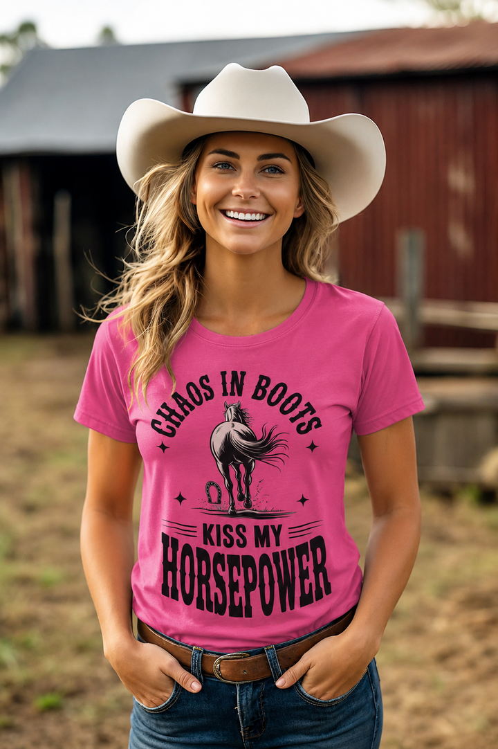 Chaos in Boots - Kiss My Horsepower T-Shirt