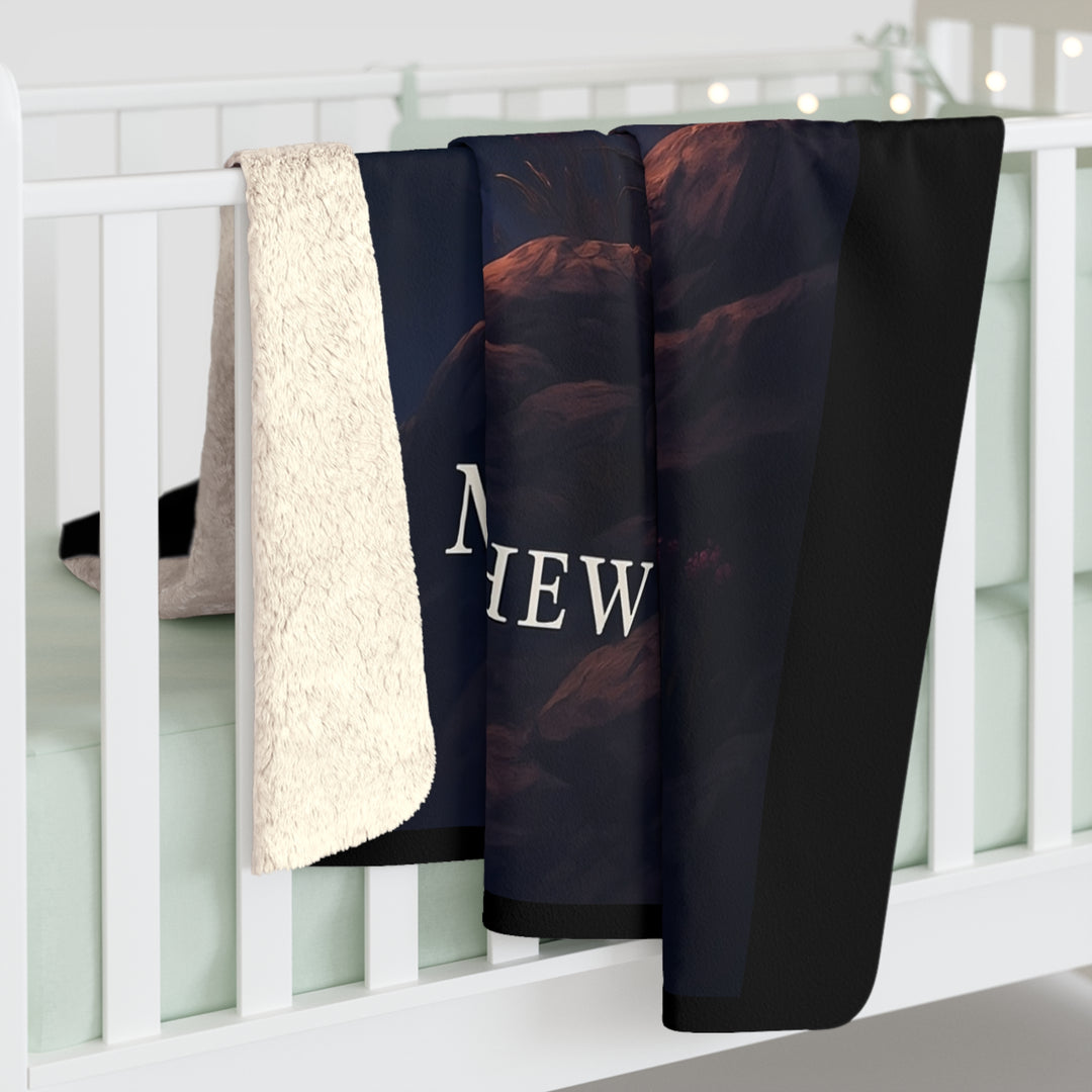 Inspirational Sherpa Fleece Blanket - Faith Like Fireweed Design