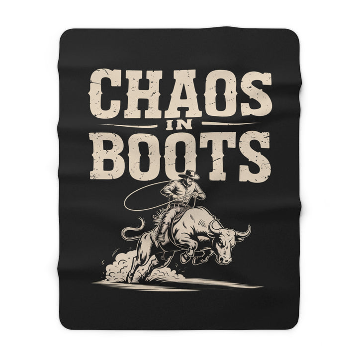 Chaos in Boots Raging Bull Sherpa Fleece Blanket