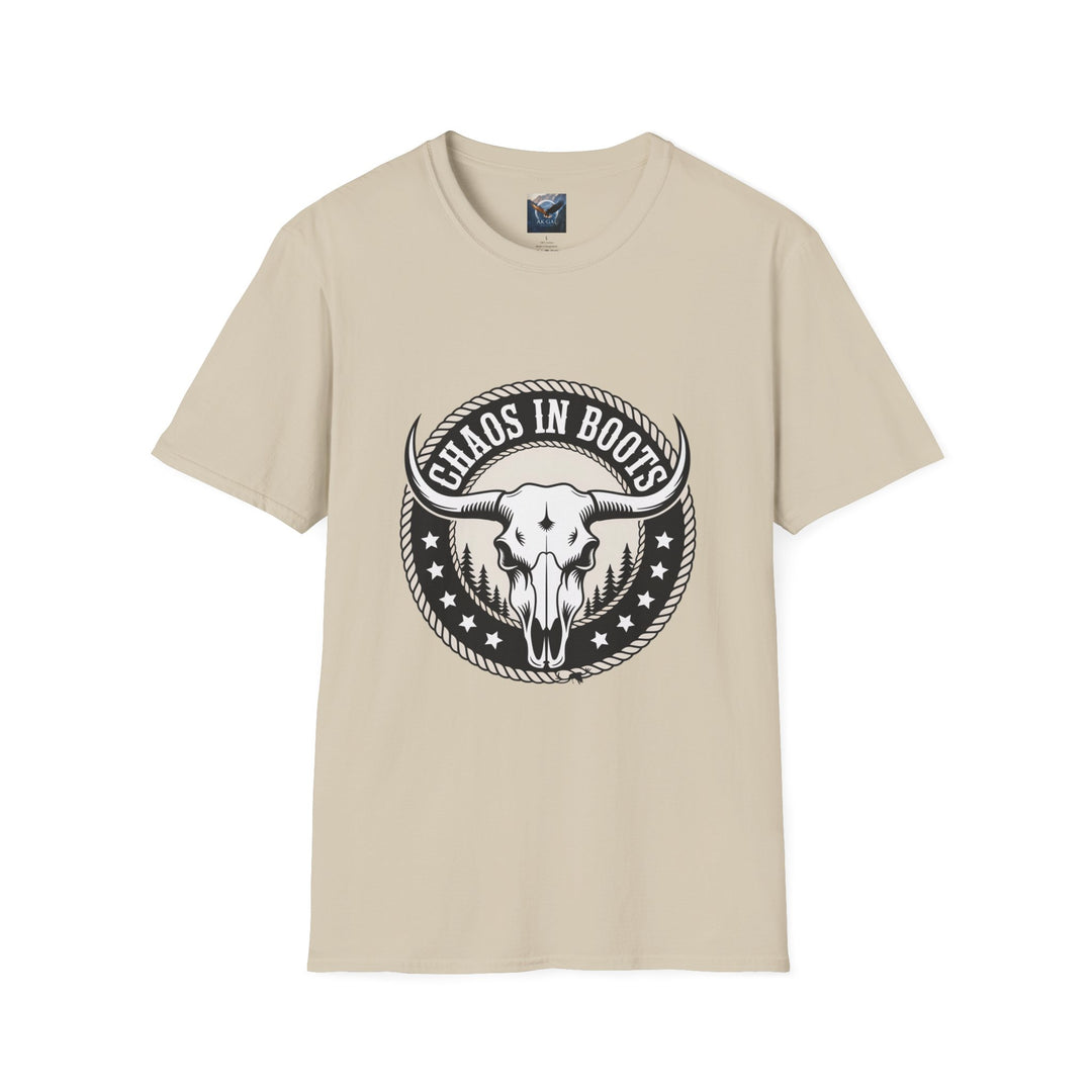 Chaos in Boots - Alaska Rodeo Badge T-Shirt