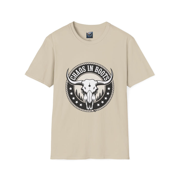 Chaos in Boots - Alaska Rodeo Badge T-Shirt