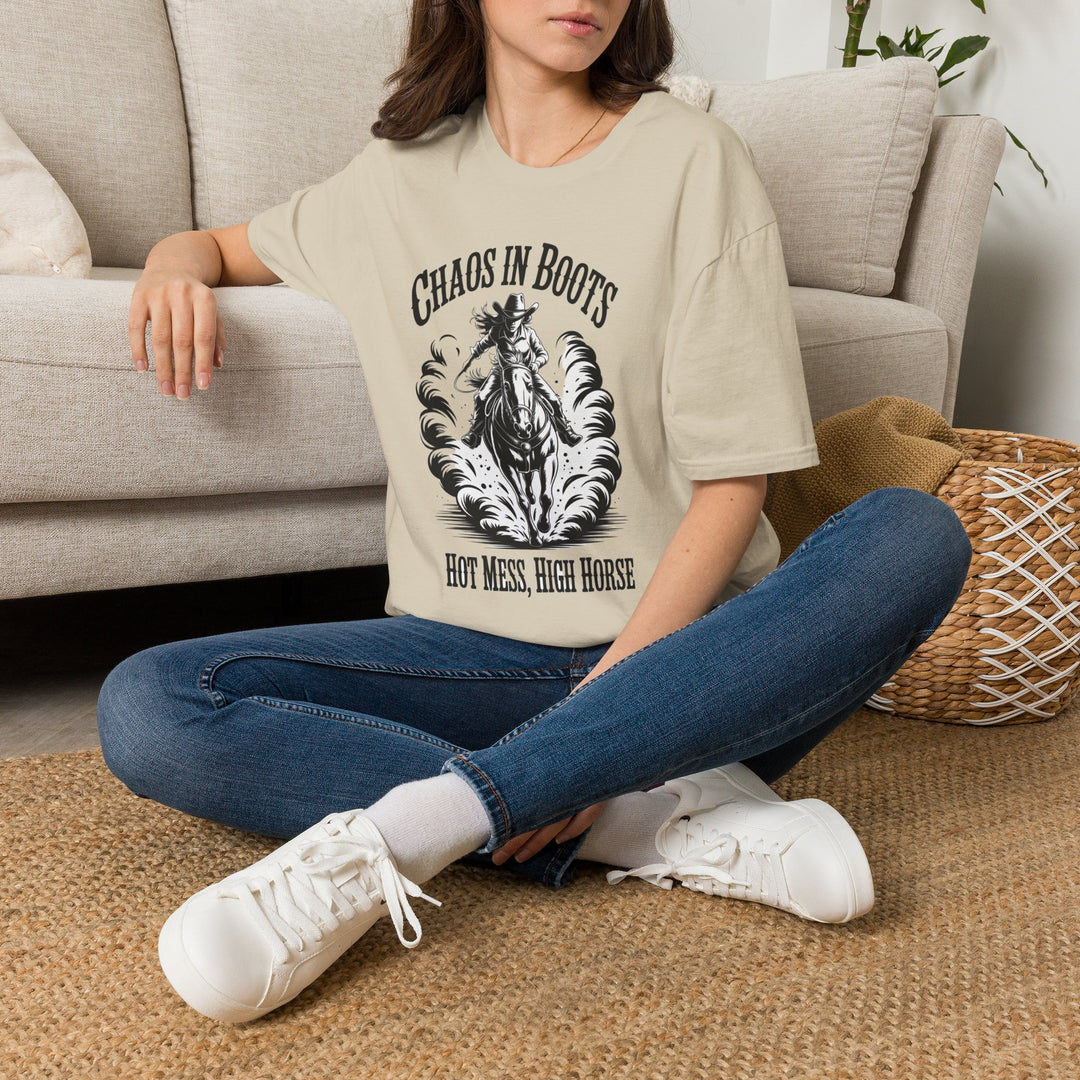 Chaos in Boots Hot Mess, High Horse T-Shirt