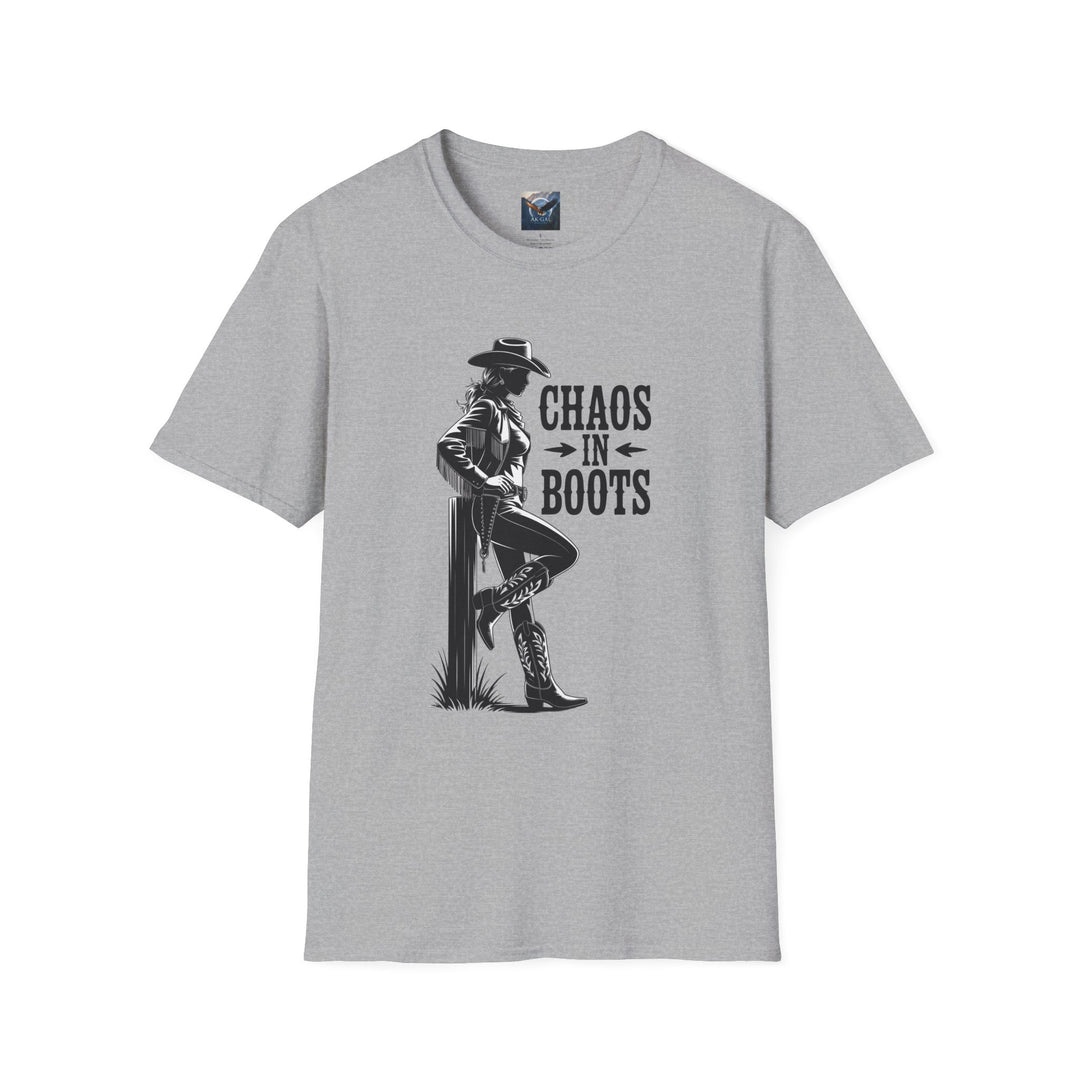Chaos in Boots - Cowgirl Rebel T-Shirt