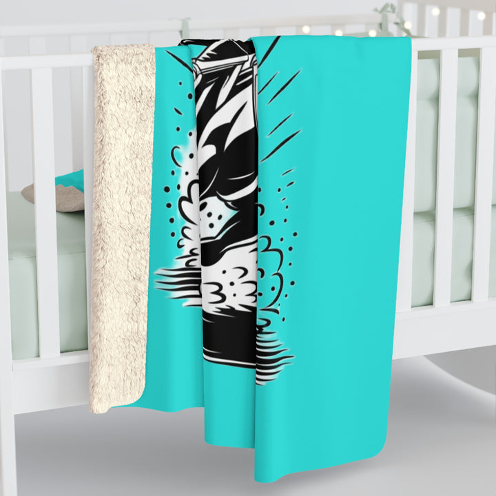 Chaos in Boots Barrel Racing Queen Sherpa Blanket
