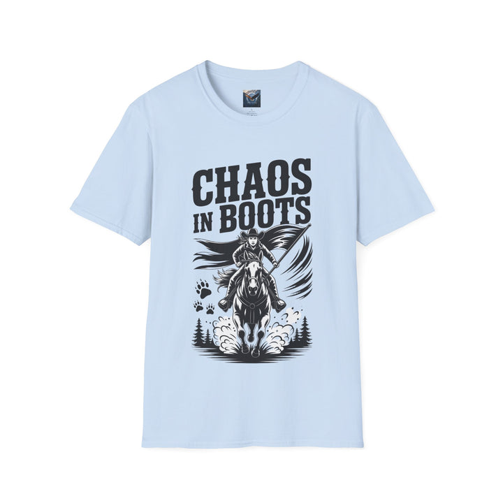 Chaos in Boots – Frontier Freedom Rider T-Shirt