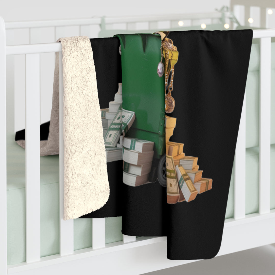 Sherpa Fleece Blanket - Dirtbag Millionaire Design