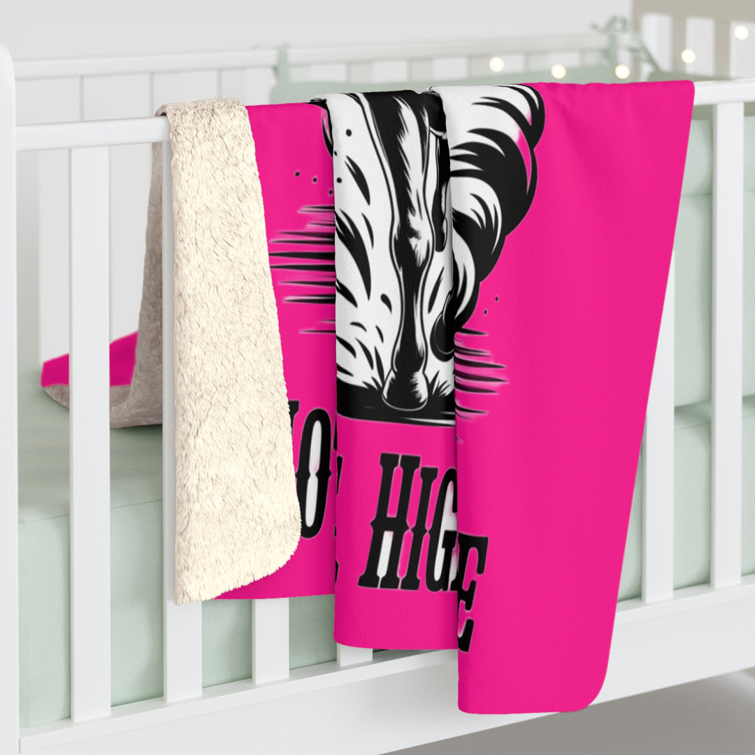 Chaos in Boots Alaska Hot Mess & High Horse Sherpa Fleece Blanket