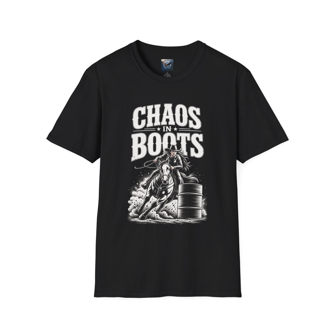 Chaos in Boots -Queen of the Barrels T-Shirt