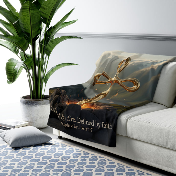 Inspirational Sherpa Fleece Blanket - Refined by Fire Design