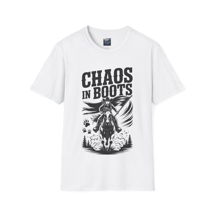 Chaos in Boots – Frontier Freedom Rider T-Shirt