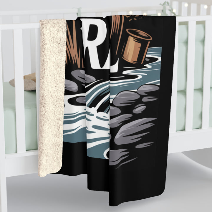 Sherpa Blanket - Grace Runs Deeper Than the Gravel Design