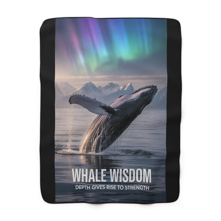 Whale Wisdom – Depth Gives Rise to Strength Sherpa Fleece Blanket