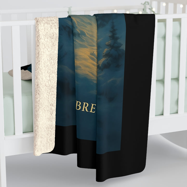 Inspirational Sherpa Fleece Blanket - Come Boldly to the Throne of Grace Design