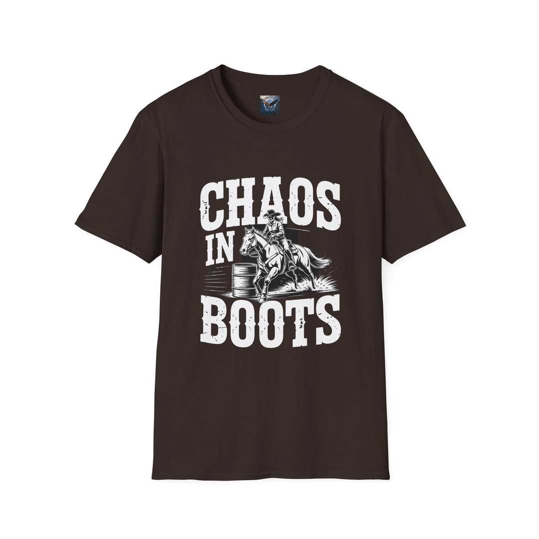 Barrel Racing Chaos in Boots T-Shirt