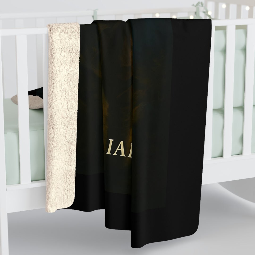 Inspirational Sherpa Fleece Blanket -  I am With You Design