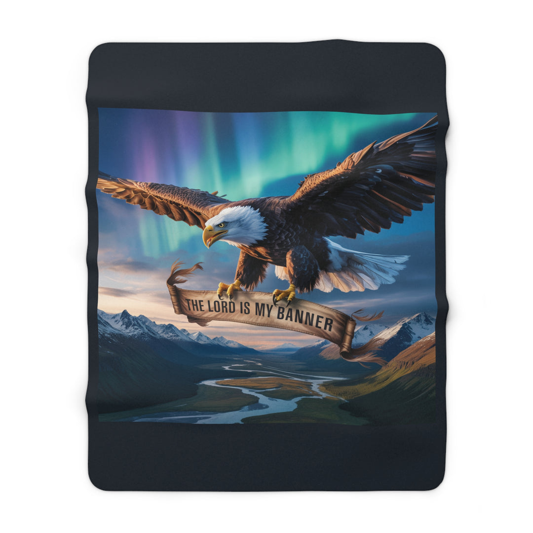 The Lord is My Banner Sherpa Fleece Blanket