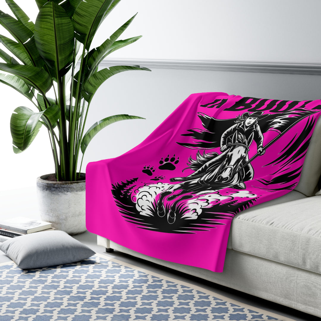 Chaos in Boots Frontier Freedom Rider Sherpa Fleece Blanket
