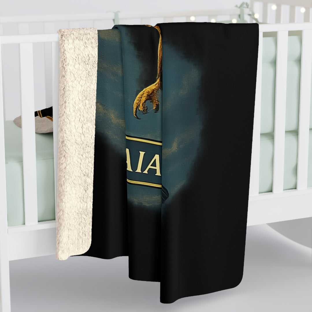 Inspirational Sherpa Fleece Blanket - You Will Soar on Wings Like Eagles Design