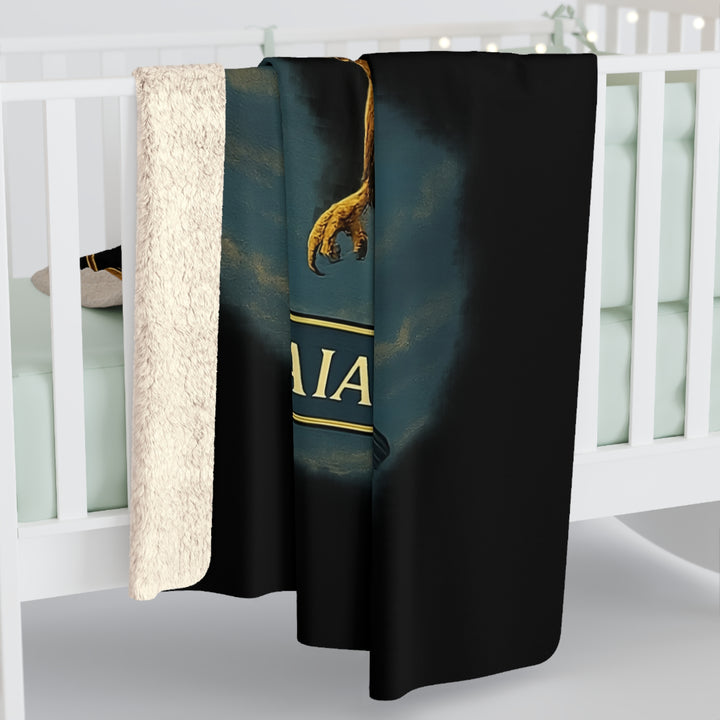 Inspirational Sherpa Fleece Blanket - You Will Soar on Wings Like Eagles Design