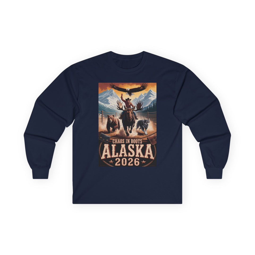 Chaos in Boots Alaska Rodeo 2026 Long Sleeve Tee