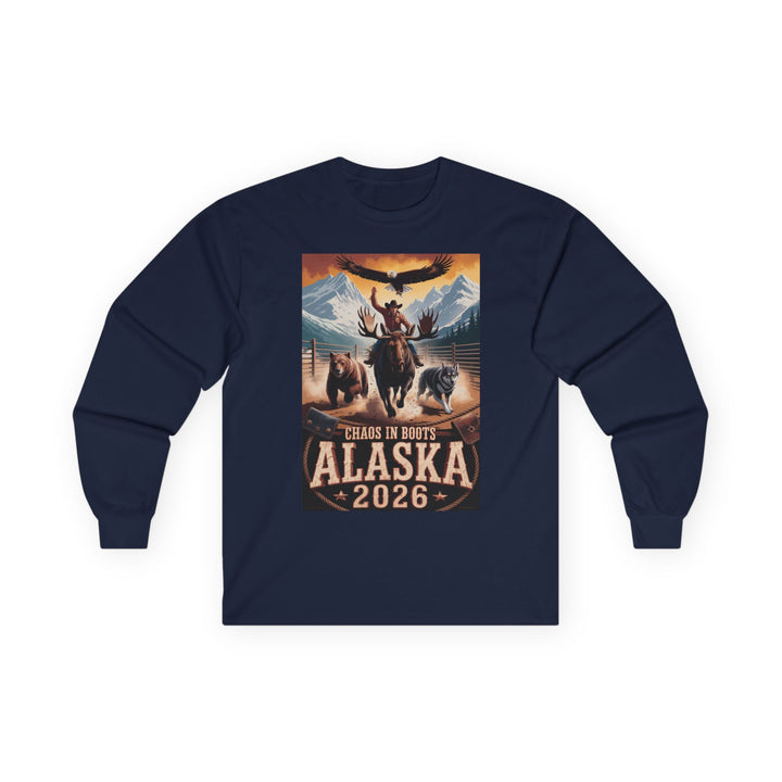 Chaos in Boots Alaska Rodeo 2026 Long Sleeve Tee