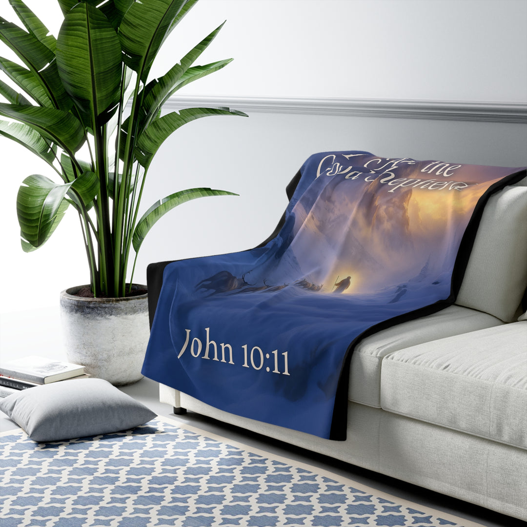 I am the Good Shepherd Sherpa Fleece Blanket