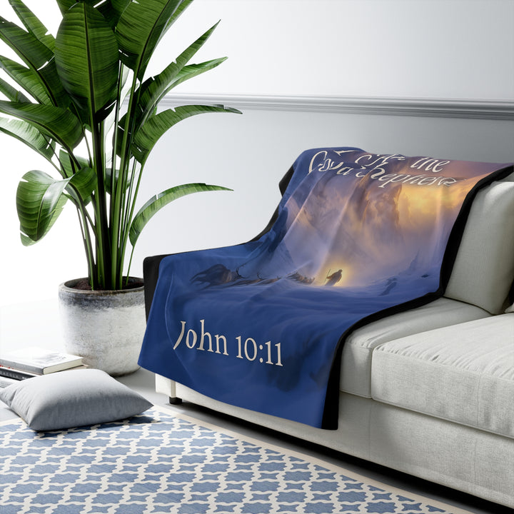 I am the Good Shepherd Sherpa Fleece Blanket