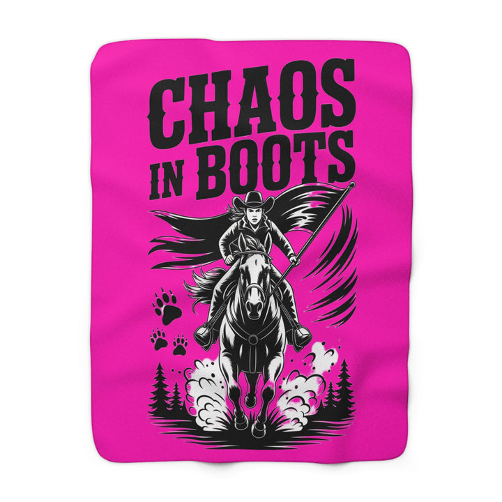 Chaos in Boots Frontier Freedom Rider Sherpa Fleece Blanket