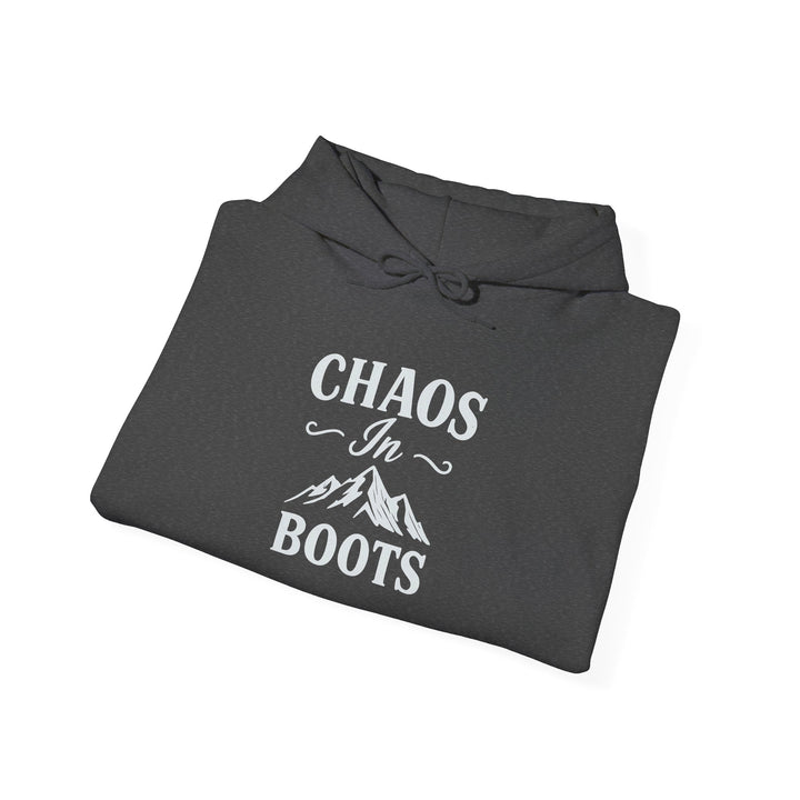 Chaos in Boots Hoodie —Cowgirl Rebel Bold Edition