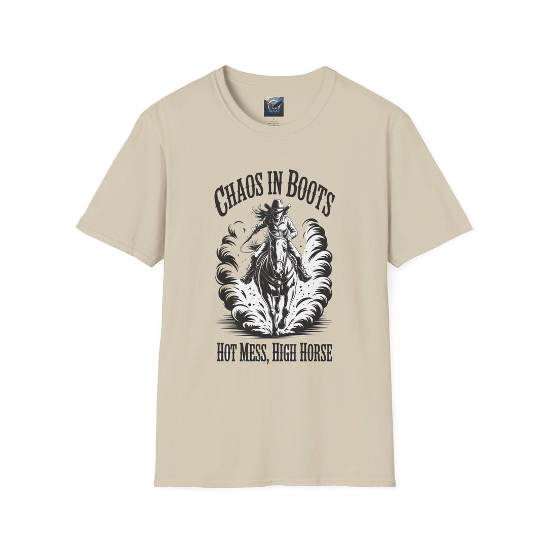 Chaos in Boots Hot Mess, High Horse T-Shirt
